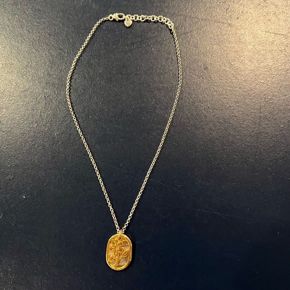 Brighton Necklace Daisy Cutout Inspirational  Pendant on Silver-plated Chain - Picture 4 of 4